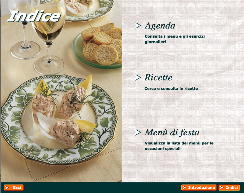 Indice applicazione menù